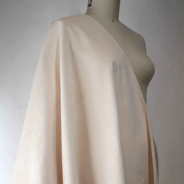 'Weekender' Stretch Corduroy - Winter White *Remnant 3m Was $128.70 Now $102.95